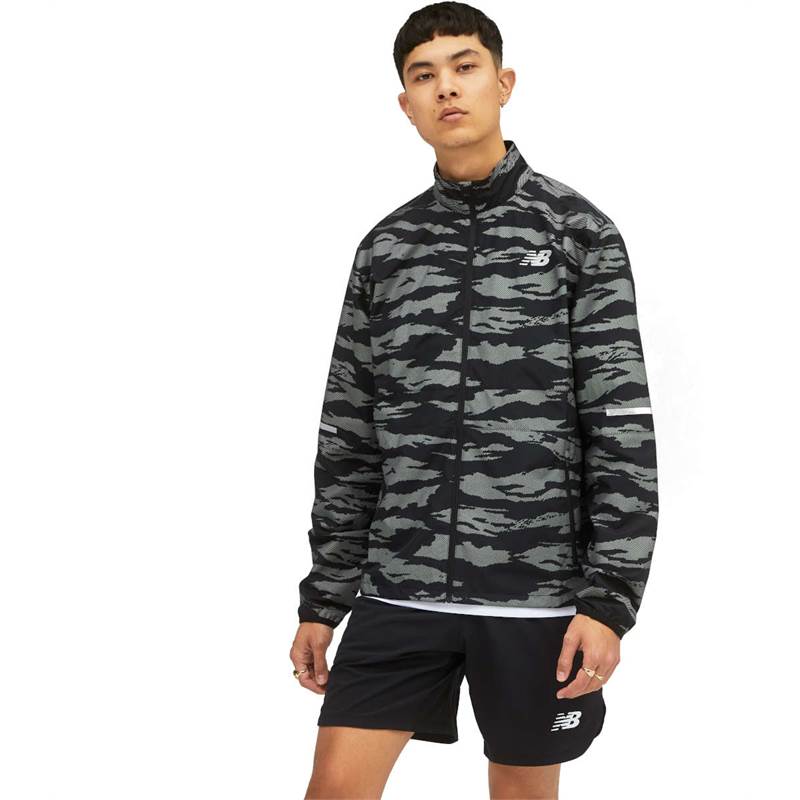 New Balance Mens Printed Reflective Accelerate Jacket-1